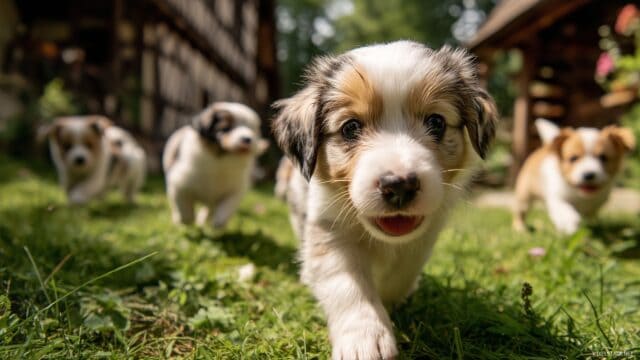 Best Background Desktop Free Download, A Playful Pet Scene With Adorable Puppies Frolicking In A Sunny Garden