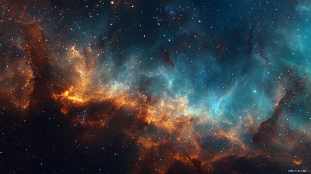 Best Background HD Free Download, A Cosmic Scene Showcasing A Galaxy Filled With Stars And Nebulae In Vivid Colors