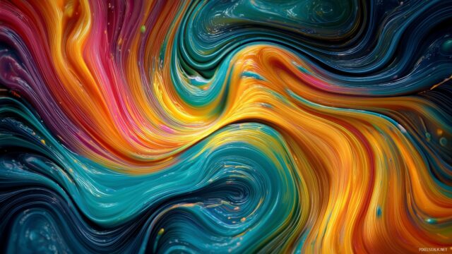 Best Background Ultra HD Desktop Wallpaper, An Abstract Design With Swirling Colors And Dynamic Patterns Creating A Sense Of Motion