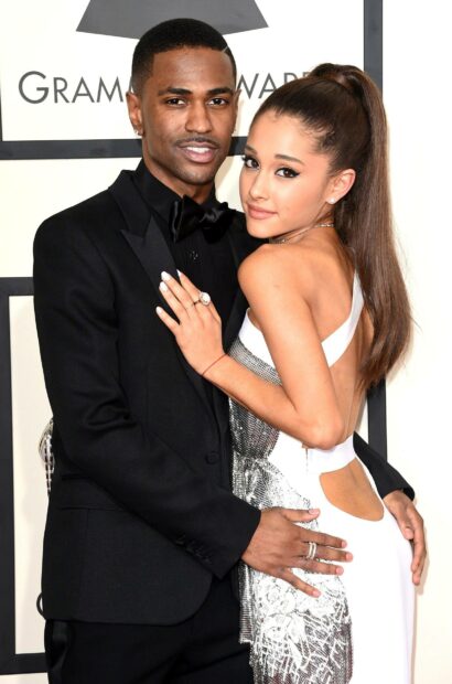 Big Sean and Ariana Grande posing closely at the Grammys, HD Mobile Wallpaper