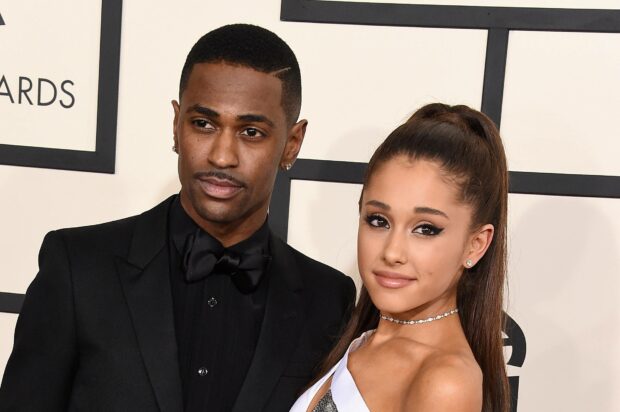 Big Sean with Ariana Grande posing together at an event, HD Desktop Wallpaper