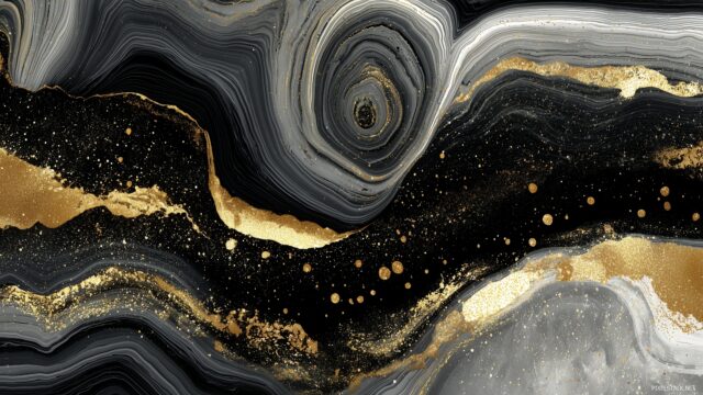 Black And Gold HD Wallpaper, Modern Black And Gold Abstract Art For Desktop Display
