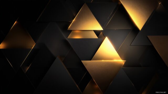 Black And Gold Ultra HD Desktop Wallpaper, Stylish Black And Gold Gradient For PC Wallpaper