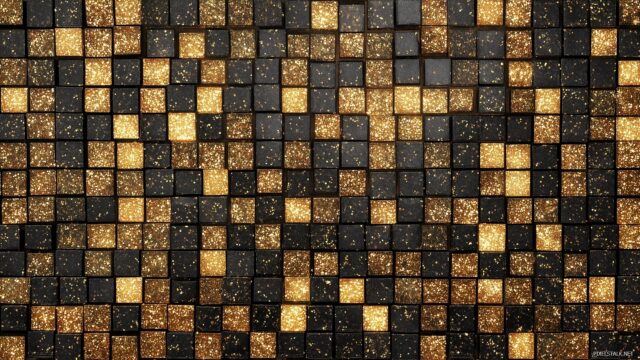 Black And Gold Wallpaper HD For PC, Glamorous Black And Gold Mosaic For Desktop