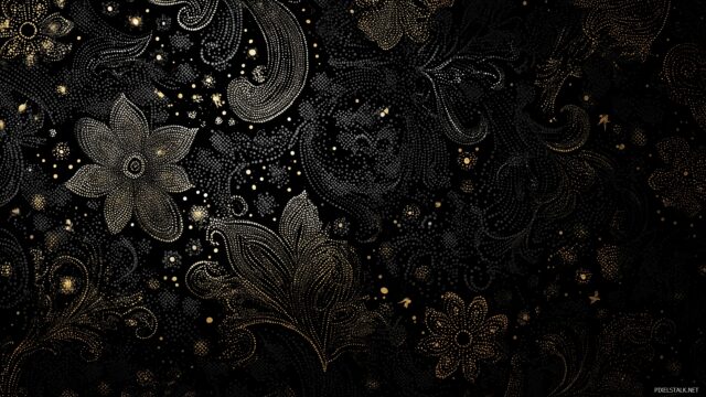 Black And Gold Wallpaper High Quality, Sophisticated Black And Gold Design For PC Interface