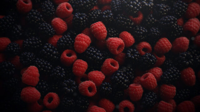 Blackberry And Raspberry Close Up Wallpaper For Mobile And Desktop Backgrounds