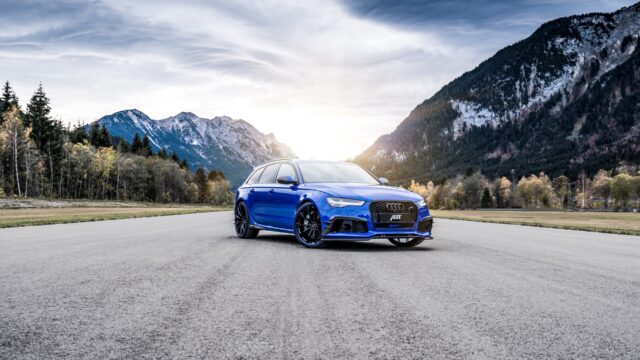 Blue Audi S6 ABT RS6 On Mountain Road Stunning Audi S6 Wallpapers
