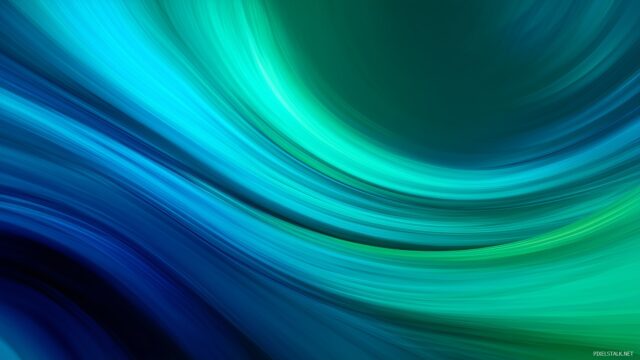 Blue Green Wallpaper HD For Desktop, Abstract Waves Of Blue And Green Colors Flowing Gracefully, Perfect For A Vibrant Desktop Backdrop