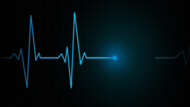 Blue Heartbeat Pulse Wallpaper For Desktop Backgrounds