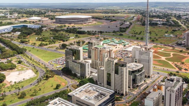 Brasilia Cityscape Aerial View Ideal For Wallpapers