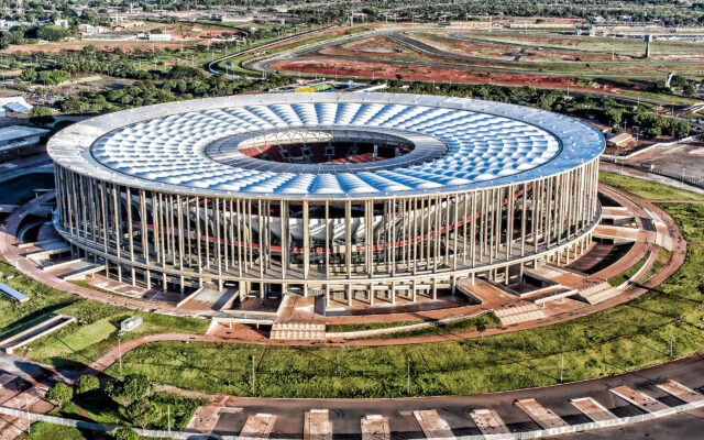 Brasilia Stadium Aerial View Captivating Wallpaper