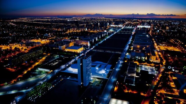Brasilia At Night Stunning Cityscape Wallpaper
