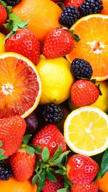 Bright And Fresh Berries And Citrus Fruit Blackberry Wallpapers For Vibrant Mobile Backgrounds