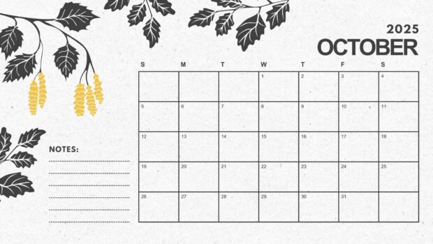 Calendar 2025 October HD Wallpaper (17)