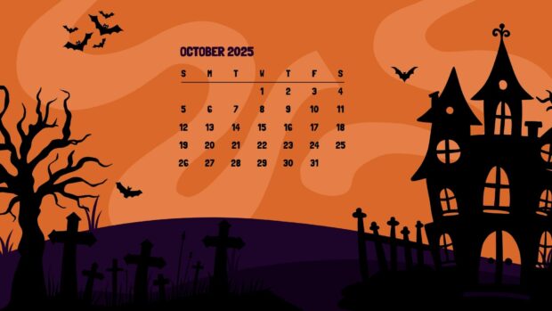 Calendar 2025 October HD Wallpaper (2)