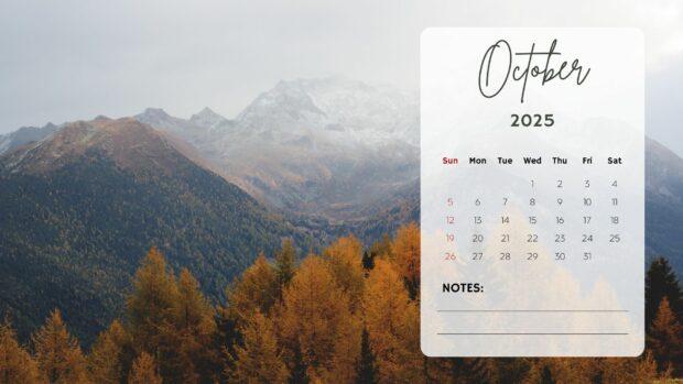 Calendar 2025 October HD Wallpaper (21)