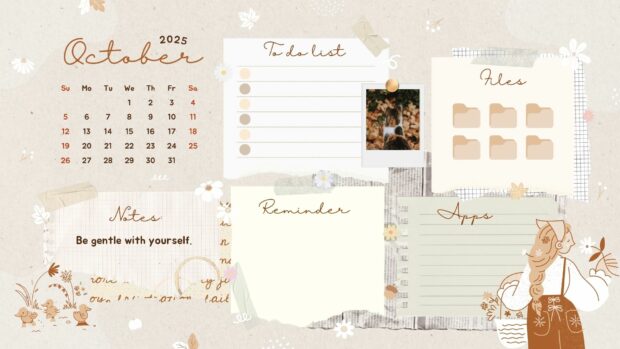 Calendar 2025 October HD Wallpaper (22)