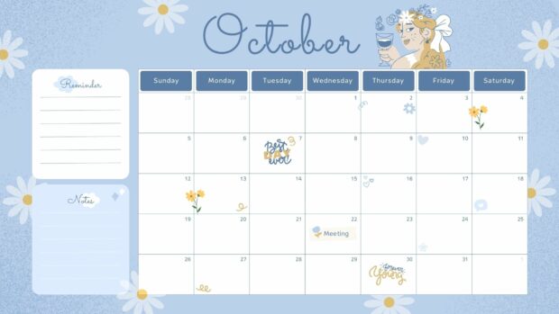 Calendar 2025 October HD Wallpaper (23)