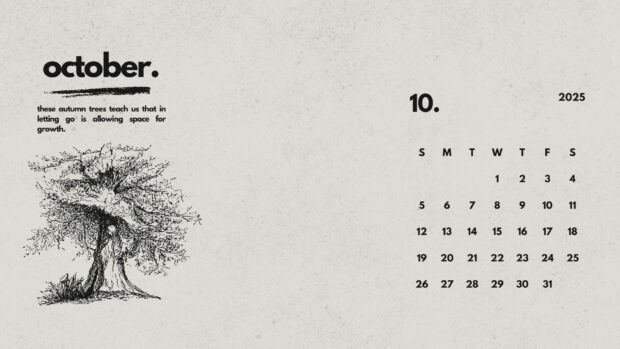 Calendar 2025 October HD Wallpaper (27)