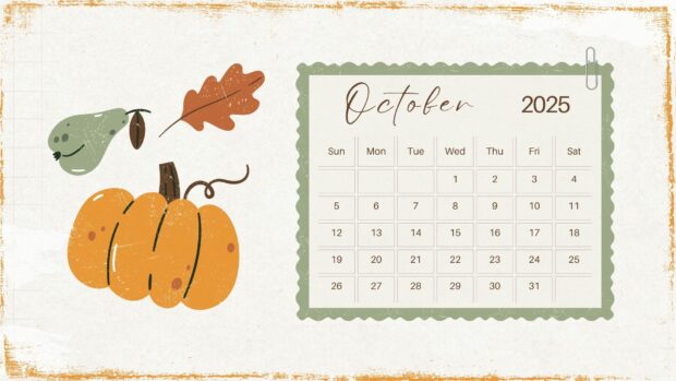 Calendar 2025 October HD Wallpaper (28)