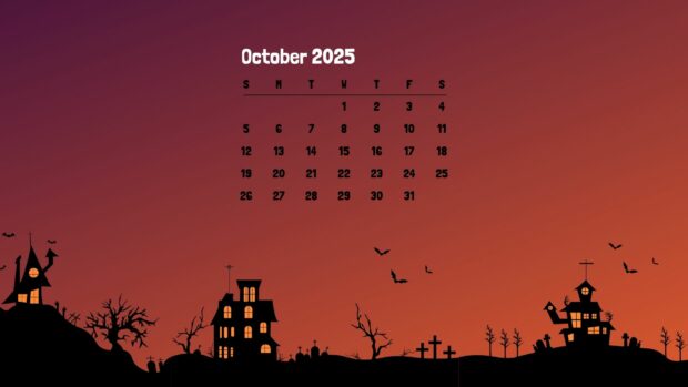 Calendar 2025 October HD Wallpaper (3)