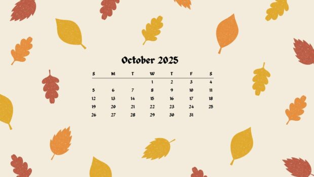 Calendar 2025 October HD Wallpaper (9)