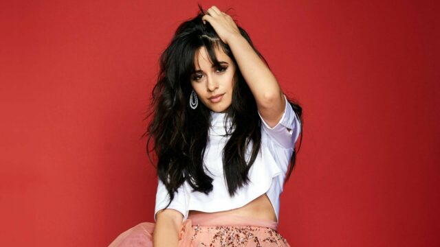 Camila Cabello Stunning Portrait On Red Background For Wallpapers
