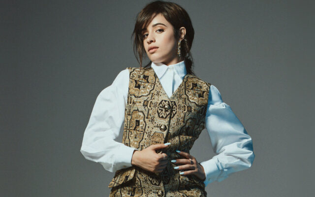 Camila Cabello Stylish Portrait In Patterned Vest And White Shirt For Wallpapers