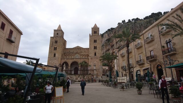 Cefalù Cathedral And Piazza View For Wallpapers