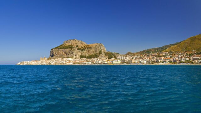 Cefalu Coastal Beauty And Historic Landscape Wallpaper