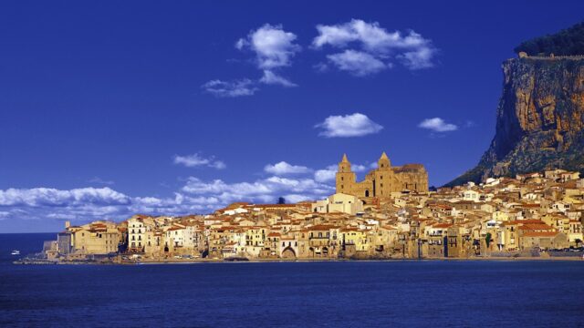 Cefalu Coastline Serenity Stunning Wallpaper Of Sicily's Charming Town
