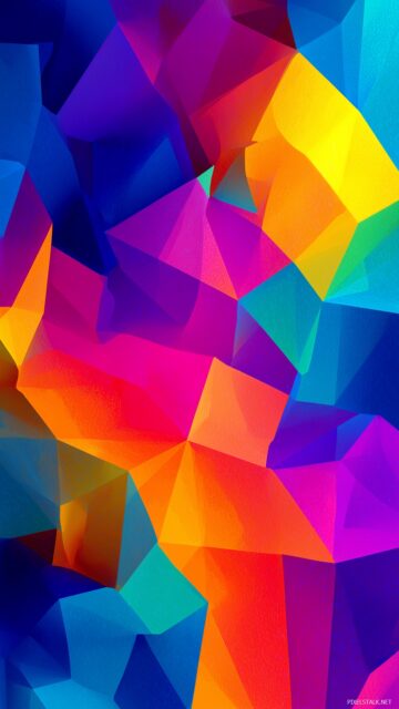 Cell Phone High Definition, A Vibrant Abstract Background With Geometric Shapes In Bright Colors For A Modern Phone Wallpaper