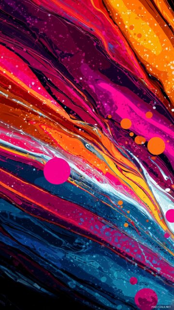 Cell Phone High Resolution Wallpaper, An Exciting Abstract Digital Art Piece With Bold Colors And Dynamic Shapes For An Eye Catching Phone Wallpaper