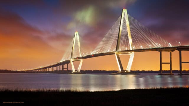 Charleston South Carolina Bridge Night View Stunning South Carolina Wallpapers (1)