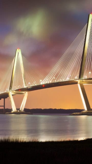Charleston South Carolina Bridge Night View Stunning South Carolina Wallpapers