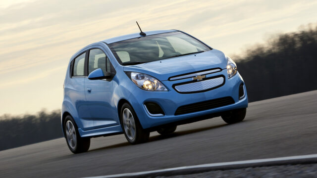 Chevrolet Spark Blue Car In Motion High Quality Wallpaper
