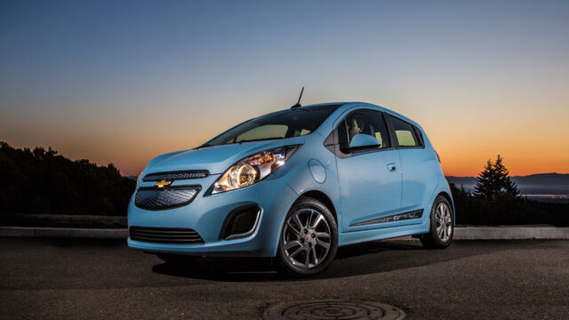 Chevrolet Spark At Sunset Scenic Wallpaper