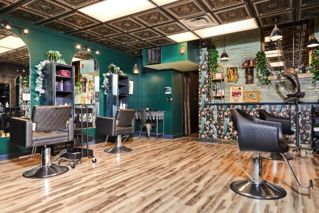 Chic Hair Salon Interior Design Wallpaper For Modern Spaces