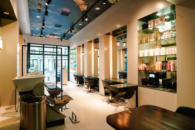 Chic Hair Salon Interior With Modern Decor And Bright Ambience