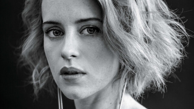 Claire Foy Portrait Black and White Close Up High Quality Wallpapers