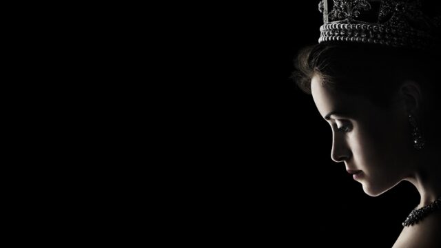 Claire Foy in a Crown Profile Elegant Dark Background Claire Foy Wallpapers