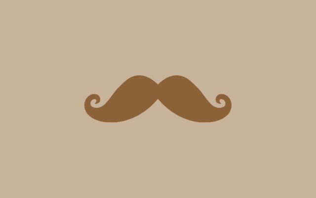 Classic Brown Mustache Minimalist Wallpaper for Stylish Backgrounds and Designs