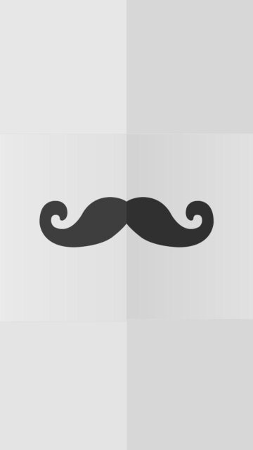 Classic Curled Mustache Minimalist Wallpaper for Stylish Backgrounds