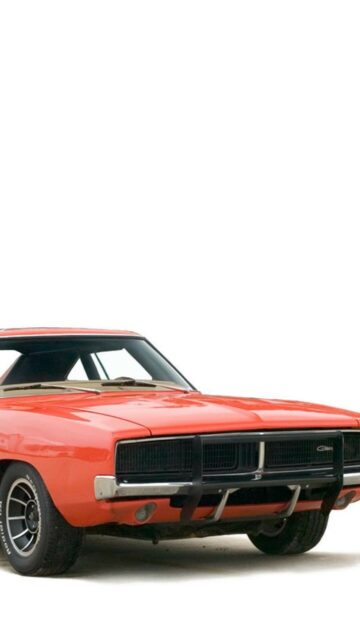 Classic Orange General Lee Car Front View High Quality Wallpaper
