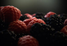 Close Up Of Fresh Raspberries And Blackberries Blackberry Wallpapers Background