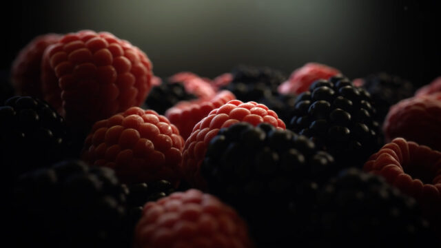 Close Up Of Fresh Raspberries And Blackberries Blackberry Wallpapers Background