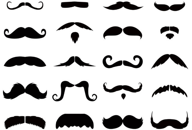 Collection of Various Mustache Styles Silhouettes for Mustache Wallpapers and Design Ideas