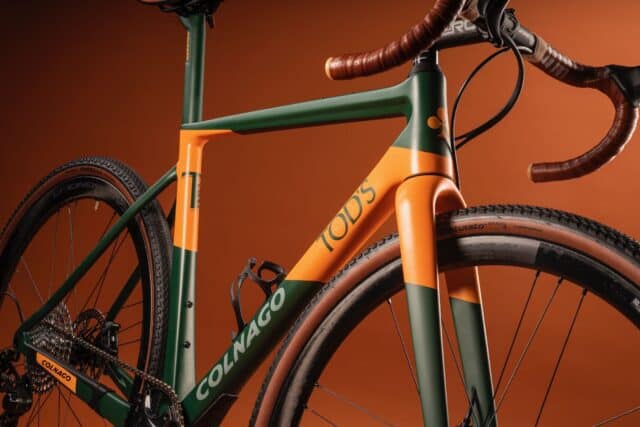 Colnago Tods Road Bike Green and Orange Close Up Wallpaper