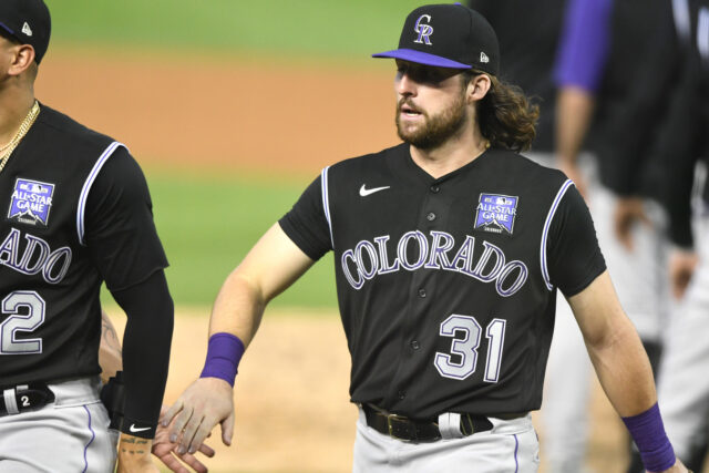 Colorado Rockies Player in Black Jersey During All Star Game Wallpaper