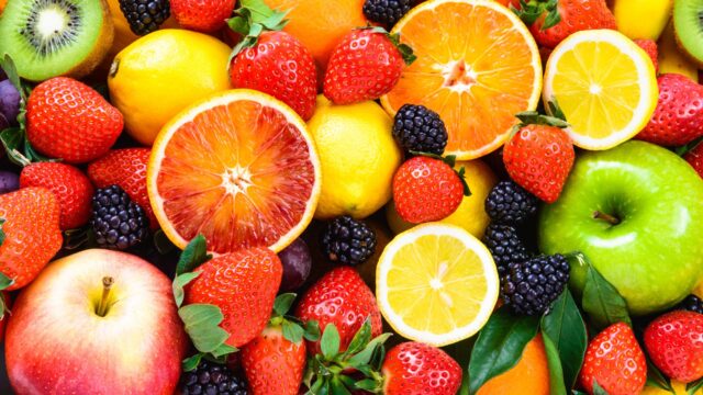 Colorful Fresh Fruit Mix With Blackberries For Blackberry Wallpapers Background